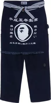 Брюки BAPE Sashiko Painter Pants 'Indigo', синий