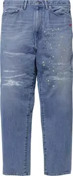 Брюки BAPE x Kid Cudi Damaged Denim Pants Light Indigo, синий