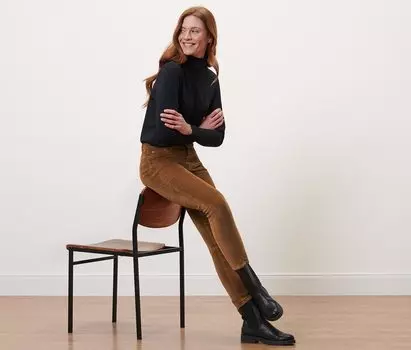 Брюки бархатные Tchibo, коньяк