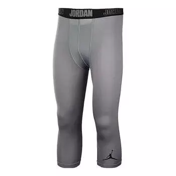 Брюки basketball pants men 23 alpha dry 3/4 ti Air Jordan, бежевый