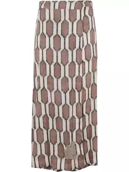 Брюки Bazar Deluxe с геометрическим принтом, нейтральный