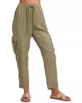 Брюки Bella Dahl Zephyr с завязками и карманами, коричневый