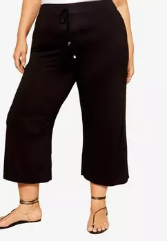 Брюки BELTED WIDE LEG CULOTTE- PLUS SIZE Friends Like These, черный