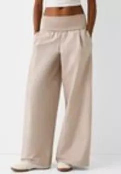 Брюки Bershka, бежевый