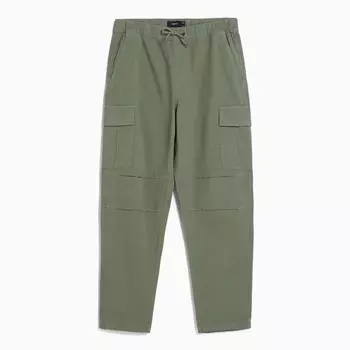 Брюки Bershka Cargo With Stoppers, хаки
