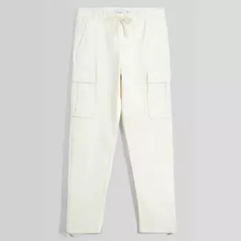 Брюки Bershka Cotton Cargo, белый