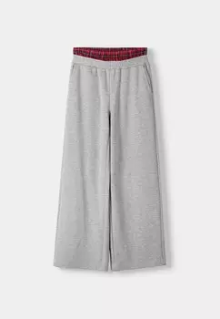 Брюки Bershka, цвет Mottled Grey
