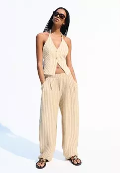 Брюки Bershka, коричневый