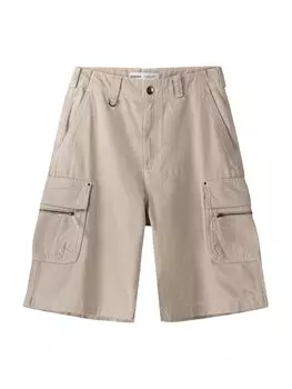 Брюки Bershka Loose fit Cargo Pants, песочный