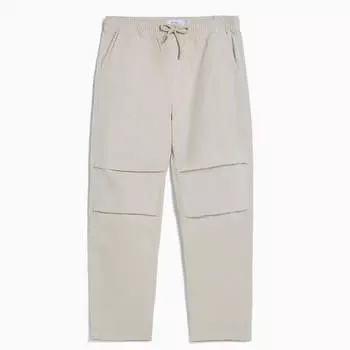 Брюки Bershka Loose Fit Cotton, светло-бежевый