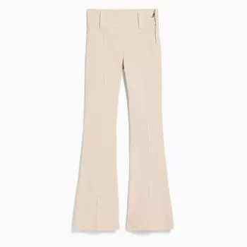 Брюки Bershka Twill Flare, бежевый