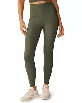 Брюки Beyond Yoga Powerbeyond Strive Pocket Midi Leggings, цвет Modern Olive