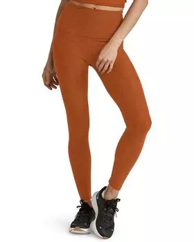 Брюки Beyond Yoga Spacedye Caught In The Midi High-Waisted Legging, цвет Warm Clay Heather