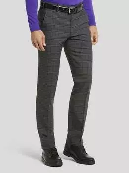 Брюки без каблука спереди в клетку glen Meyer, серый