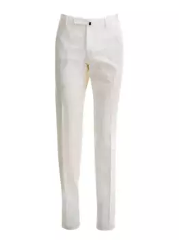 Брюки без защипов Incotex, белый