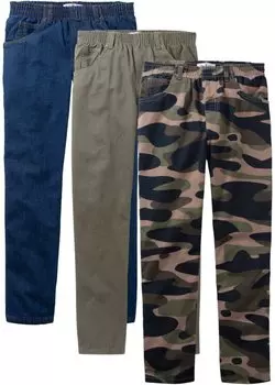 Брюки без застежек для мальчиков (3 шт) свободного кроя John Baner Jeanswear, камуфляж