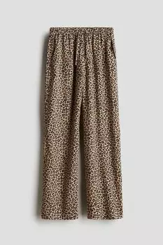 Брюки без застежек H&M, бежевый