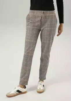 Брюки без застежки Aniston CASUAL в гармоничном клетчатом дизайне - НОВАЯ КОЛЛЕКЦИЯ, коричневый