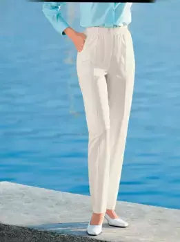 Брюки без застежки Classic Basics, цвет Ecru