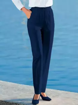 Брюки без застежки Classic Basics, цвет морской волны