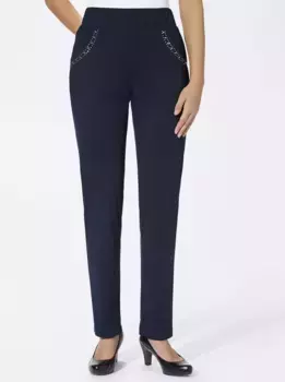 Брюки без застежки Classic Basics, цвет морской волны