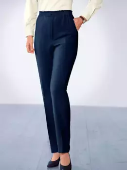 Брюки без застежки Classic Basics, цвет морской волны