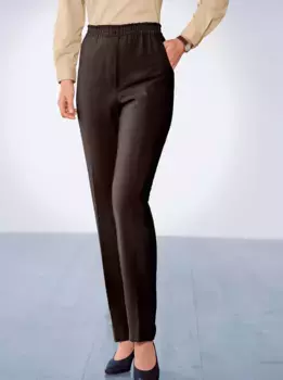 Брюки без застежки Classic Basics, коричневый