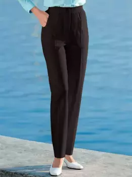 Брюки без застежки Classic Basics, коричневый