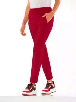 Брюки без застежки Classic Basics, красный