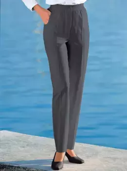 Брюки без застежки Classic Basics, серый