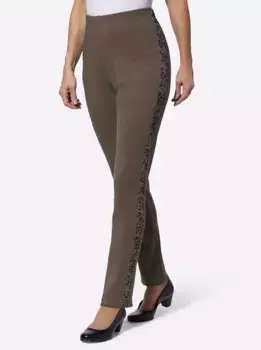 Брюки без застежки Classic Basics, шоколадный