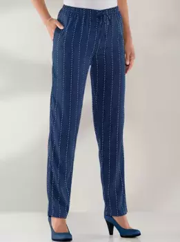 Брюки без застежки Classic Basics, синий