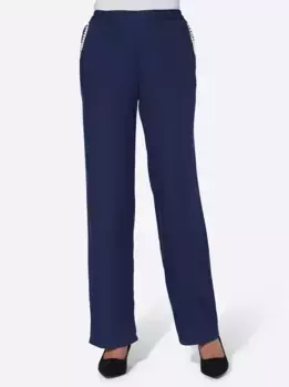 Брюки без застежки Classic Basics, синий