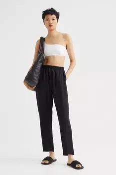 Брюки без застежки H&amp;M, черный
