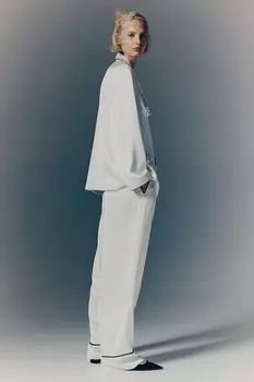 Брюки без застежки H&M, бежевый