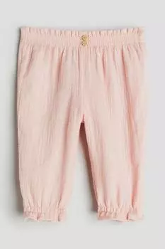 Брюки без застежки H&M, розовый