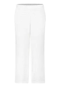 Брюки без застежки с кружевом Betty & Co, белый
