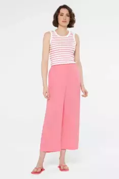 Брюки без застежки SENSES.THE LABEL, укороченные брючины Senses.The Lable, розовый