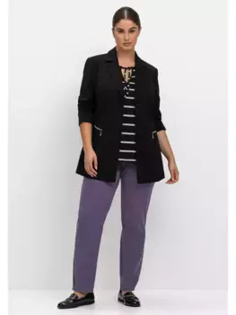 Брюки без застежки Sheego "больших размеров", при узком крое, цвет Pflaume