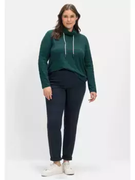 Брюки без застежки Sheego "больших размеров", при узком крое, синий