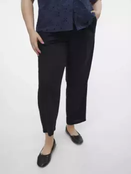 Брюки без застежки Vero Moda Curve "VMJESMILO ANKLE PANTS WVN GA NOOS CUR", черный