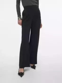 Брюки без застежки Vero Moda "VMJOSIE HW WIDE PANT WVN GA NOOS", черный