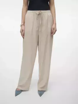 Брюки без застежки Vero Moda "VMLINN LINEN PANTS WVN NOOS", цвет Moonbeam