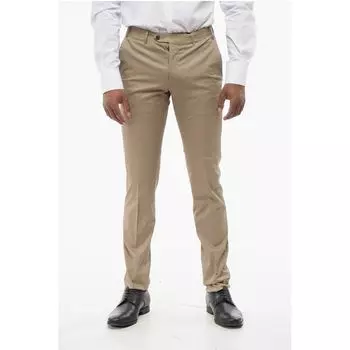 Брюки BI ELASTIC из хлопковой смеси с 4 карманами Corneliani, Beige