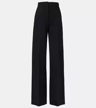 Брюки Biada с высокой посадкой и широкими штанинами Max Mara, черный