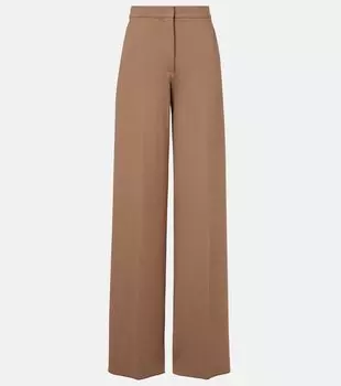 Брюки Biada с высокой посадкой и широкими штанинами Max Mara, Noce