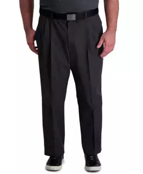 Брюки Big & Tall Cool Right Performance Flex Classic Fit с защипами Haggar, серый