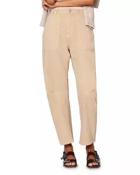 Брюки Bilie с высокой посадкой и бочонками DL1961, коричневый/бежевый