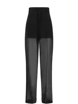 Брюки Blumarine из жоржета, черный