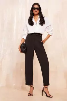 Брюки бочки по фигуре Friends Like These, черный